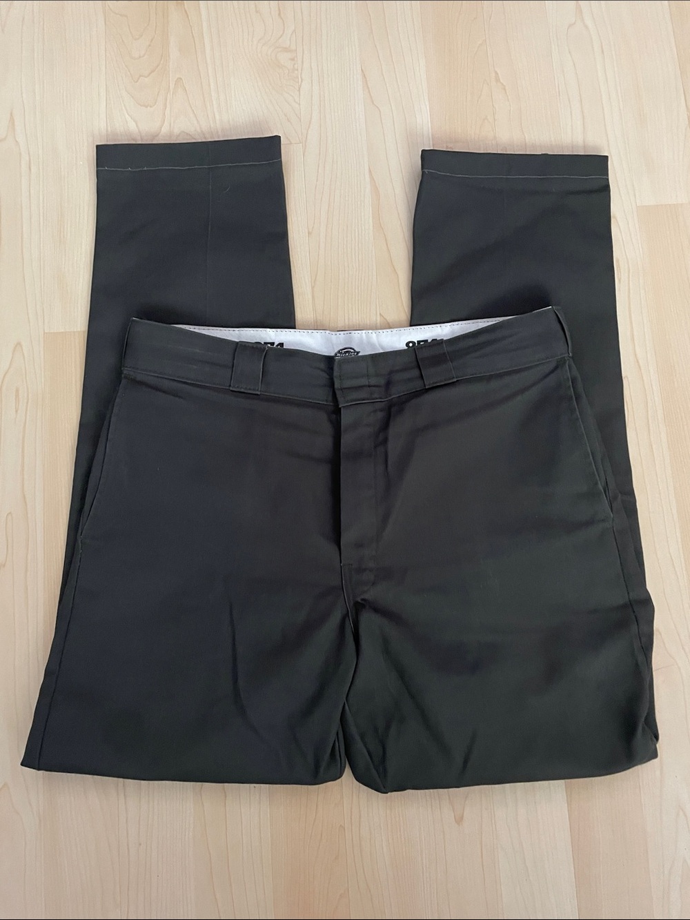 Dickies - Men's Dark Grey Straight-Leg Work Pants
